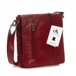 Geanta barbati din piele naturala DiAmanti Giordano Rosso Scuro